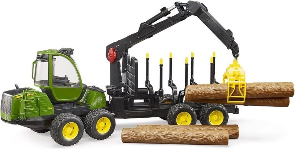 Bruder 02133 - John Deere 1210E bagr s drapákem na dřevo, Obrázek produktu