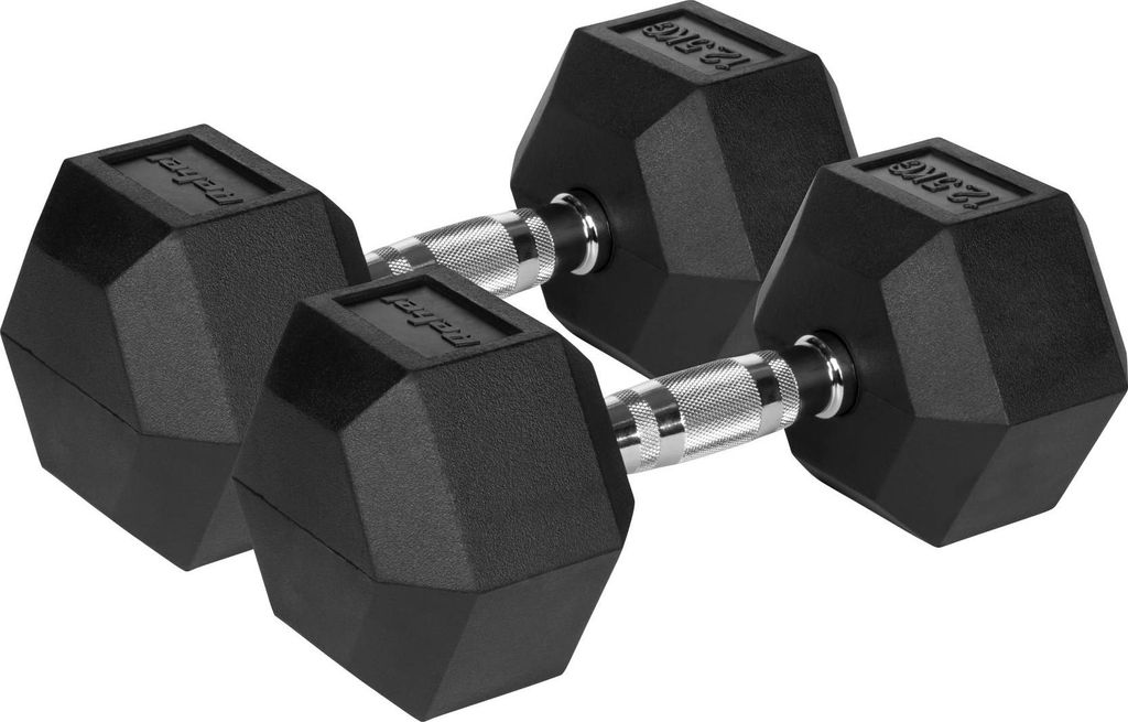 Rebel RBA-2325-12.5 Pogumované litinové činky HEX 2 x 12,5 Produktbild 