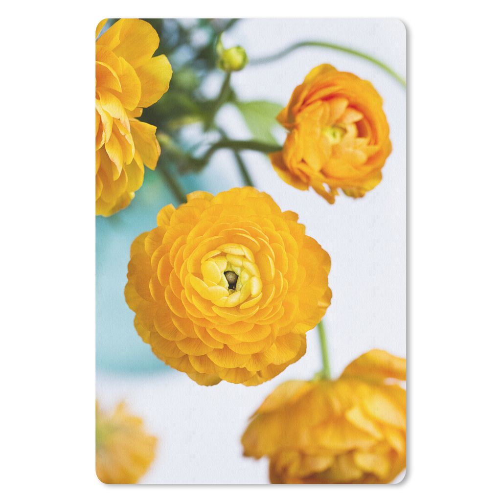 MuchoWow Mauspad Mousepad Blumen - Draußen - Orange 18x27 cm - Mousepads - Maus Mat - Pad - Mausunterlage
