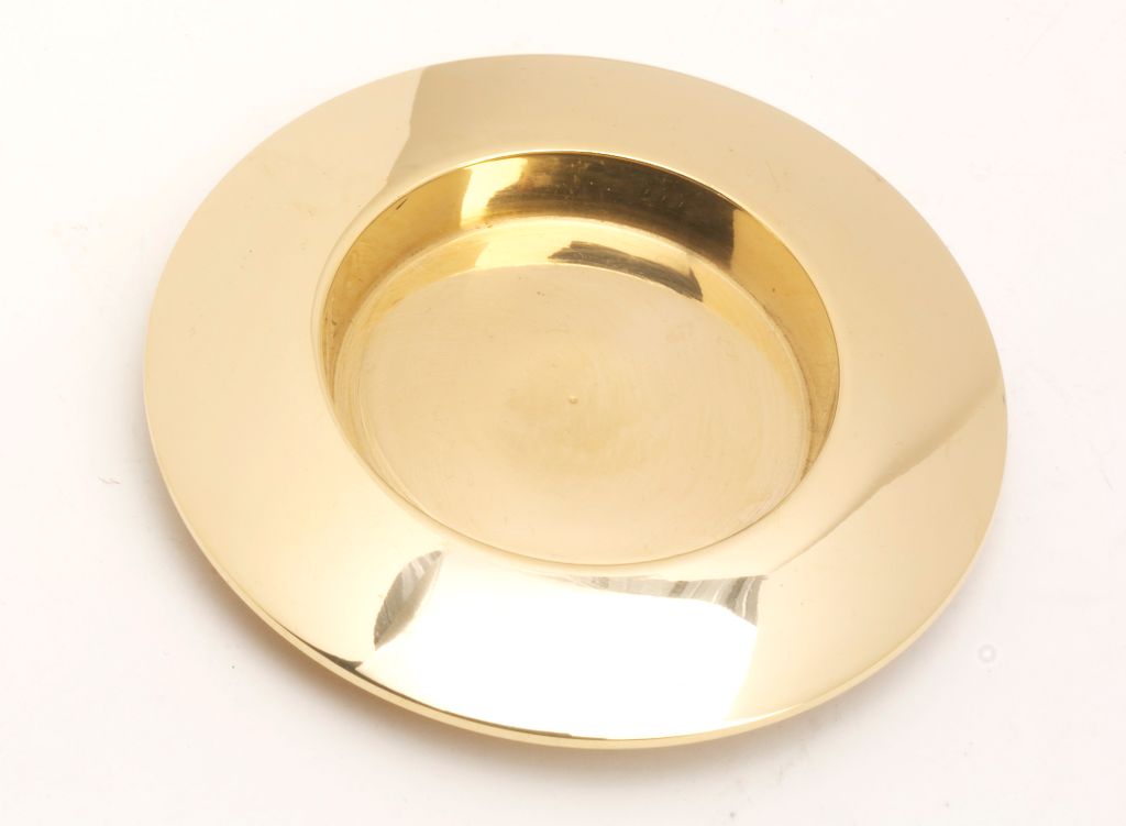 Kerzenhalter Messing Gold poliert für Ø 60 mm Kerzen, Taufkerzen, Hochzeitkerzen, Anlasskerzen