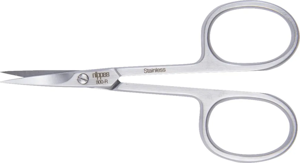 Nippes Solingen Forbici in pelle curve in acciaio inox 9 cm