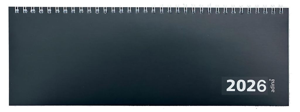 2026 ADINA Großer Tischquerkalender XXL 42x13cm schwarz Produktbild 