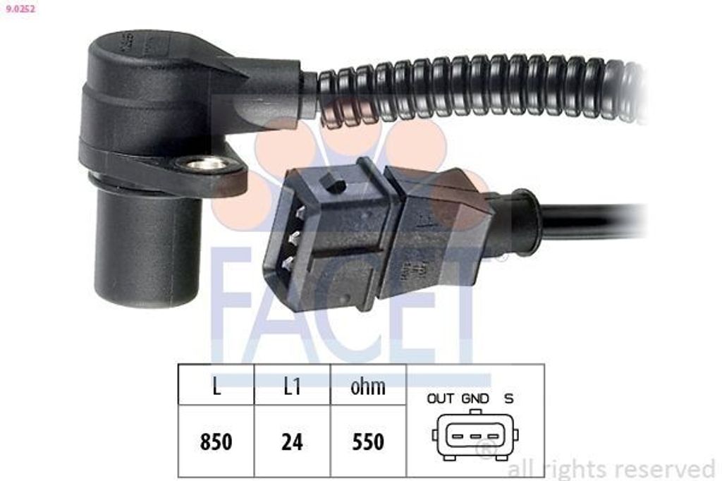 FACET 9.0252 Kurbelwellensensor Impulsgeber für OPEL Sintra (APV)