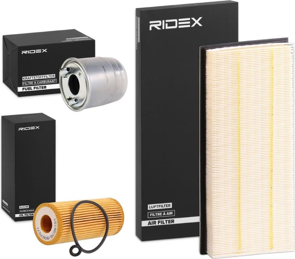 RIDEX Filterset Inspektionspaket Filtersatz passend für MERCEDES-BENZ A-Klasse (W169) B-Klasse (W245)