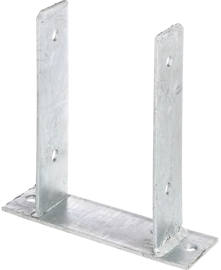 Alberts U-Pfostenträger | zum Aufschrauben | feuerverzinkt | lichte Breite 121 mm | 3er Set