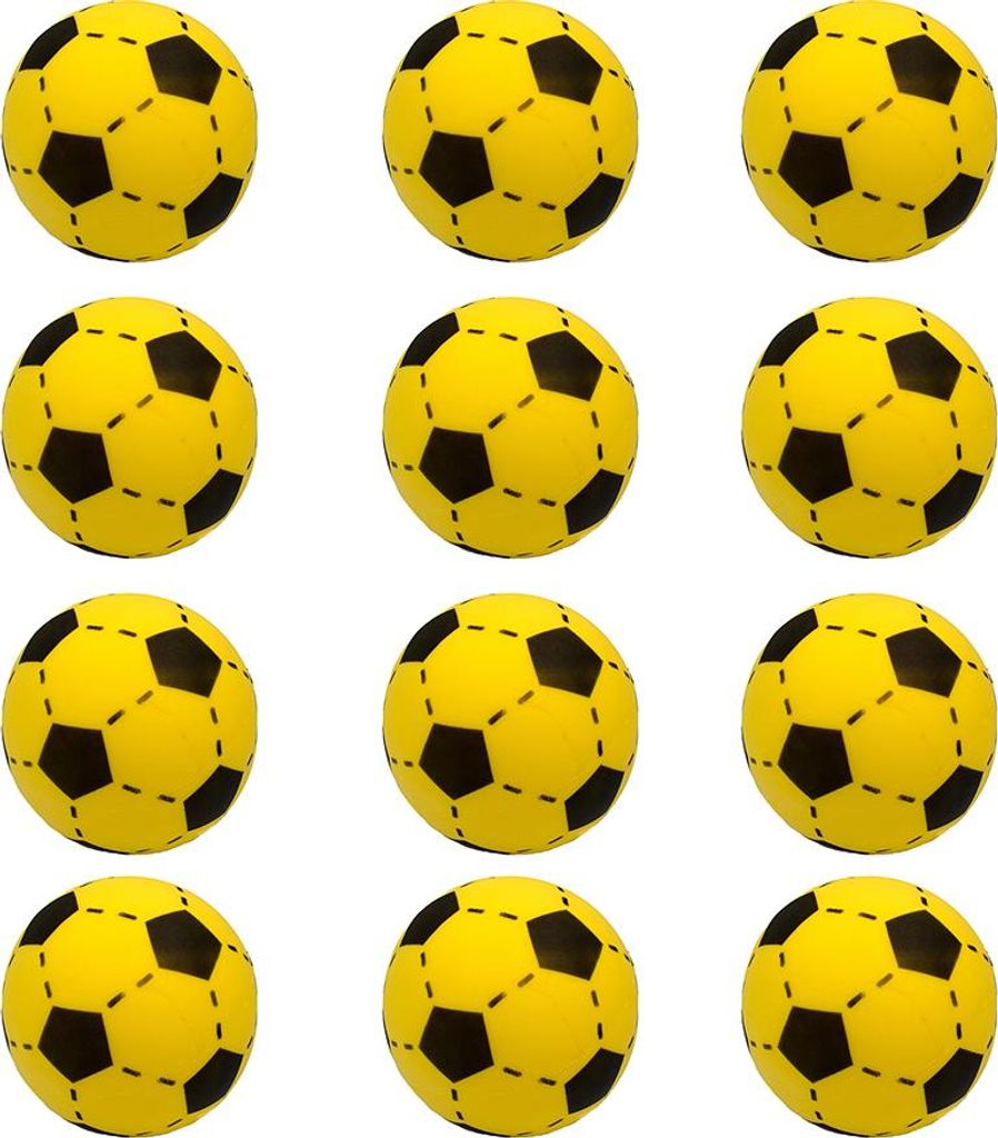 12x Softball 20cm Gelb Schaumstoffball Kinder Soft Fußball Ball
