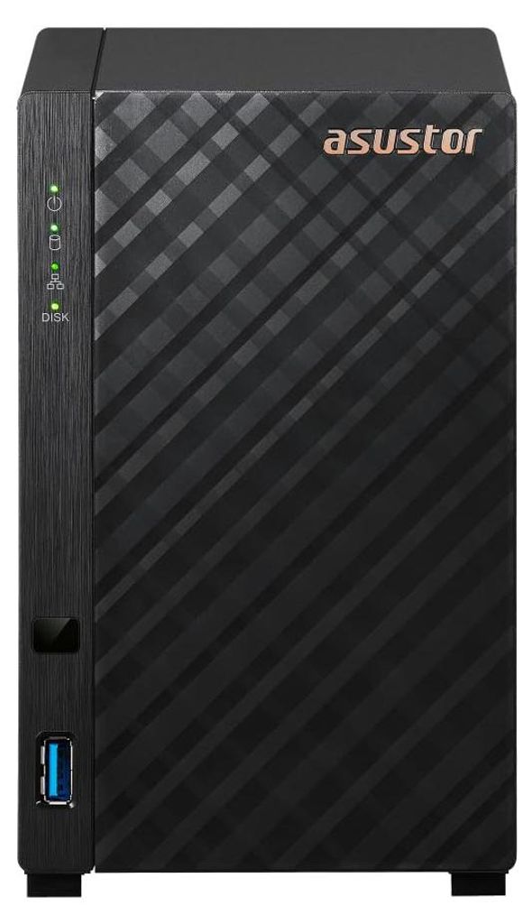 ASUSTOR AS1202T 2 Bay NAS Realtek RTD1619B 2.5GbE Port 1GB DDR4 Three USB 3.0
