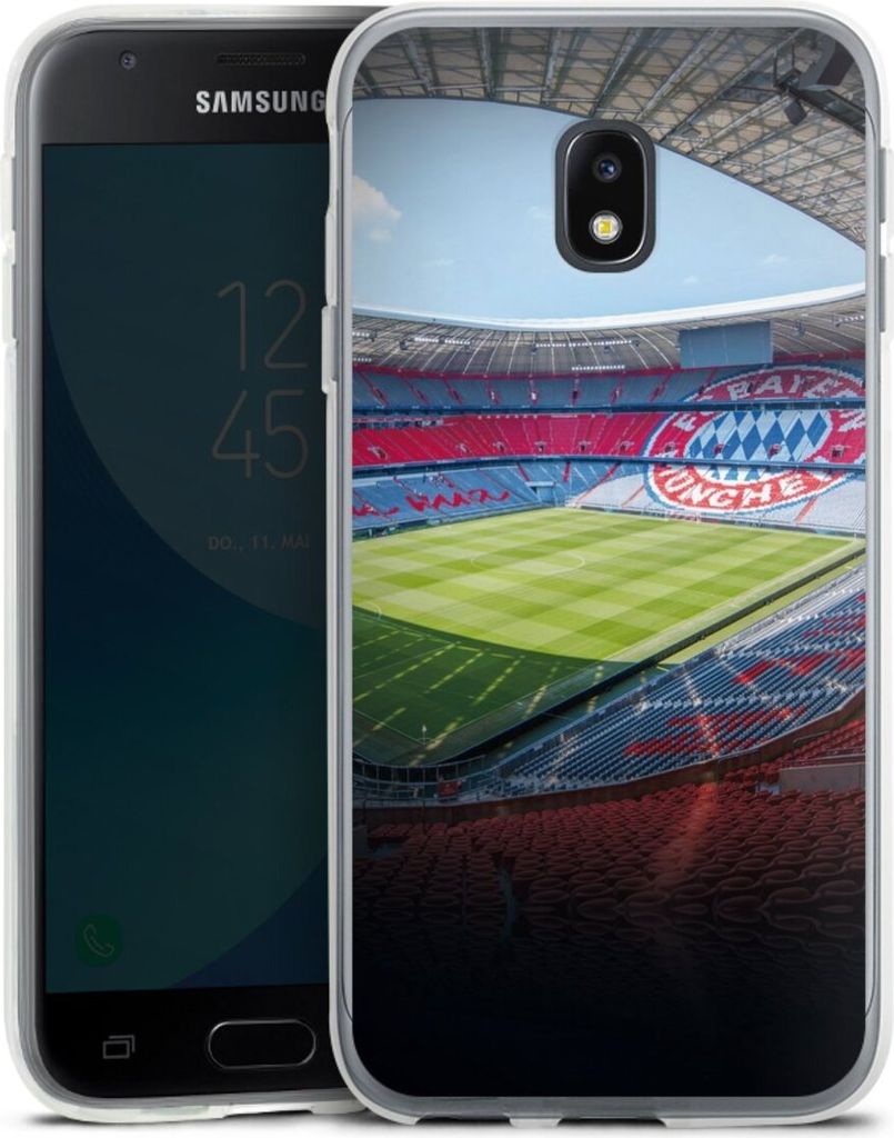 DeinDesign Handyhülle für Samsung Galaxy J3 Duos (2017) Silikon Hülle Case Smartphone Schutzhülle FC Bayern München FCB Stadion