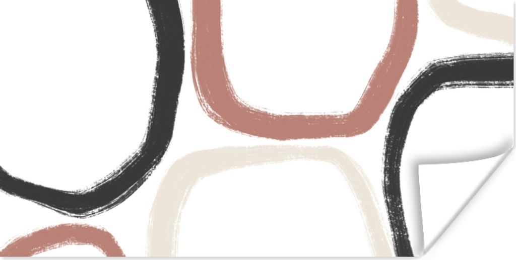 MuchoWow Poster Minimalismus - Geometrische Formen - Pastell - Muster 120x60 cm - Bild
