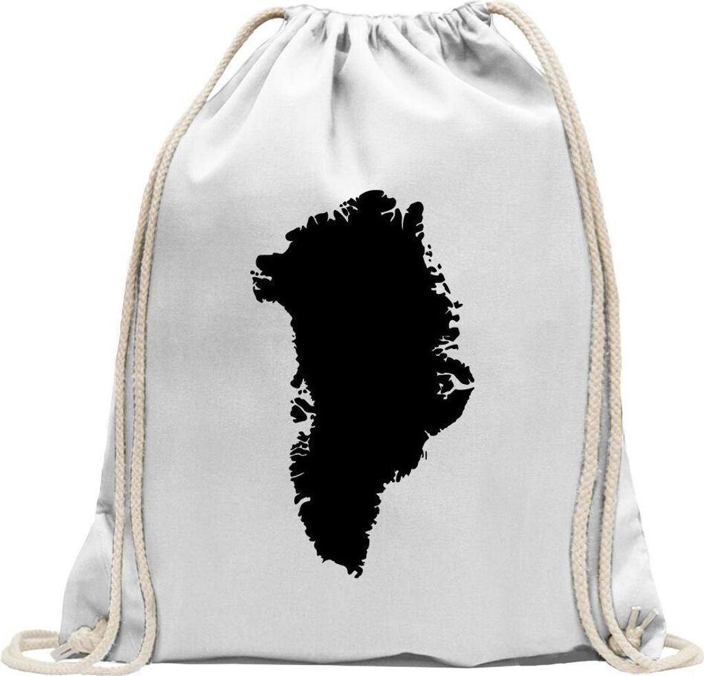 Kiwistar - Turnbeutel - weiss - Guatemala Umriss Kontur - Fun Rucksack Sport Beutel Gymsack Baumwolle mit Ziehgurt