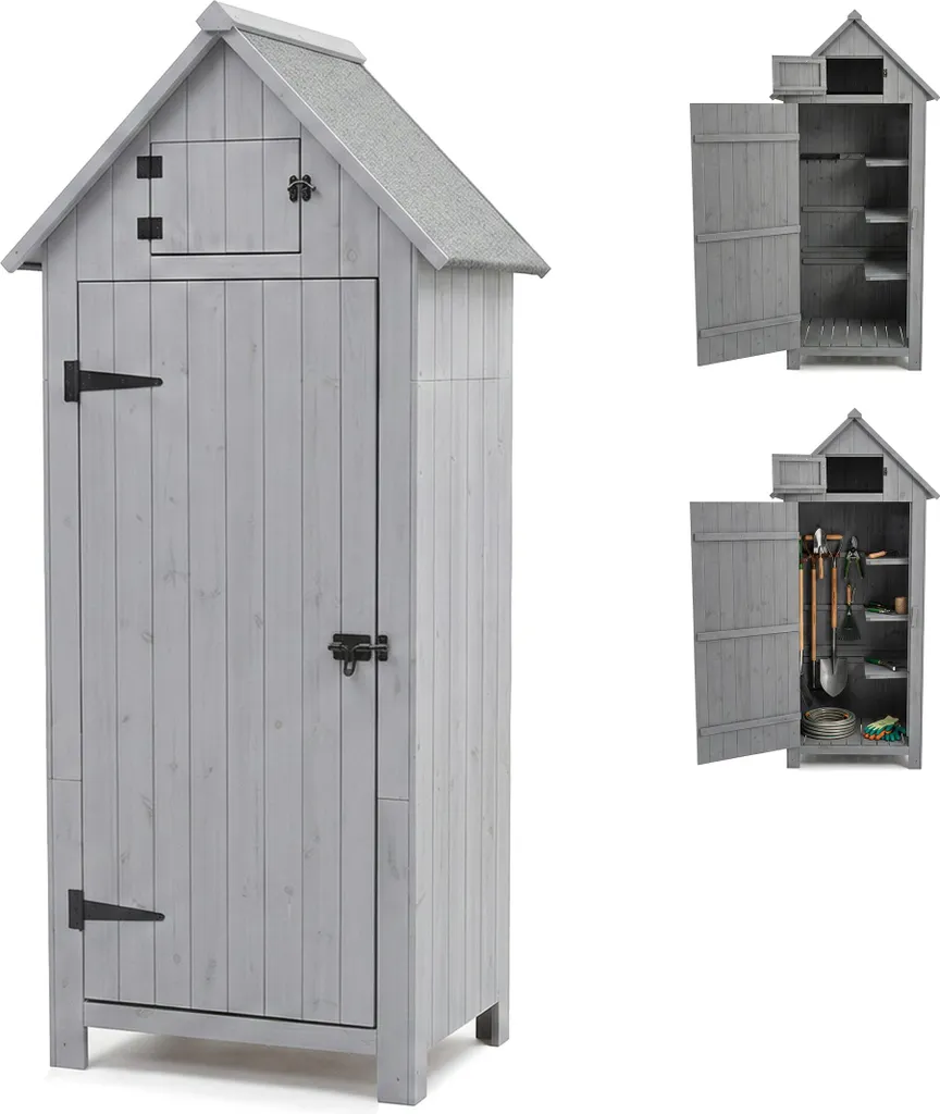Armoire de jardin en bois Relaxdays pour outils de balcon