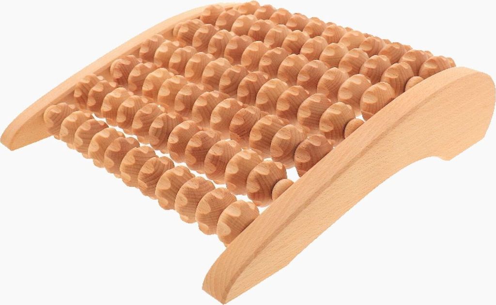 Masážní váleček na nohy asymetrický dřevěný 28x26 cm Obrázek produktu 