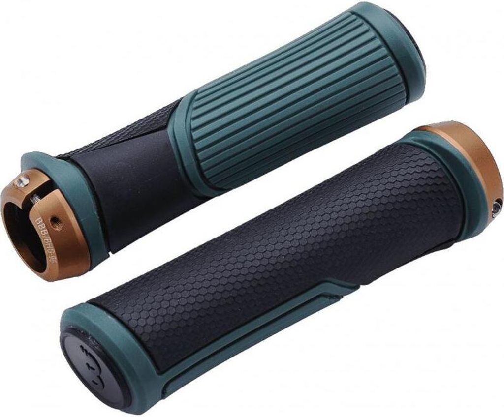 BBB Cycling Griffe Cobra 142mm Schwarz/Moosgrün - ergonomische Griffe für max...