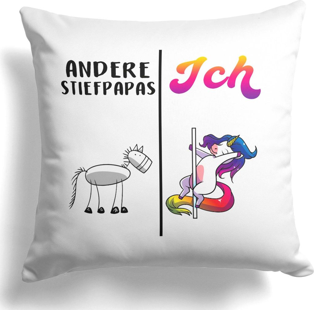 22Feels Stiefvater Geschenk Vatertag Geburtstag Bonus Papa Stiefpapa Kissen Deko Männer Herrentag Dekoration Patchwork Wohnaccessoires Wohnzimmer ...