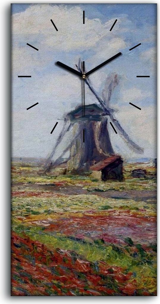 Dekor Leinwand Uhr Wandbilder 30x60 Tulpenfelder mit der Produktbild 