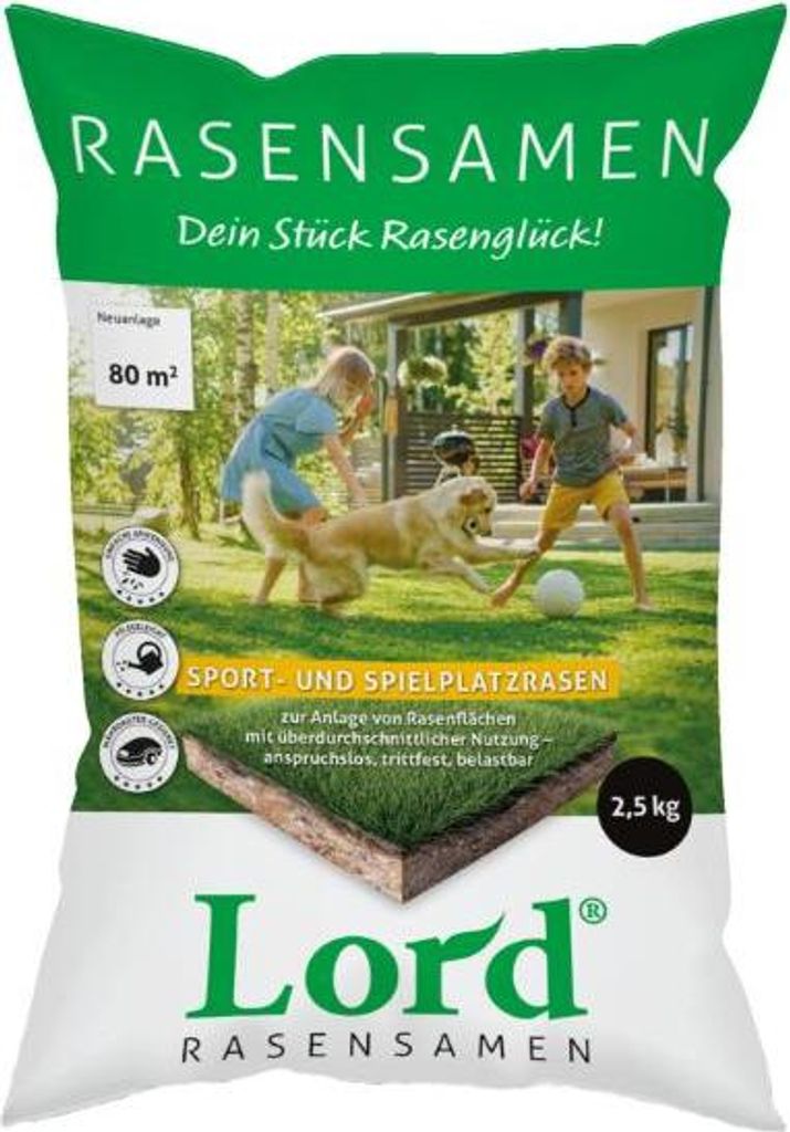 Lord Rasensamen Sport- und Spielplatzrasen 2,5 kg Produktbild 