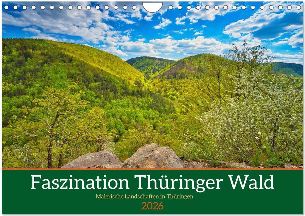 Faszination Thüringer Wald (Wandkalender 2026 DIN A4 quer), CALVENDO Monatskalender