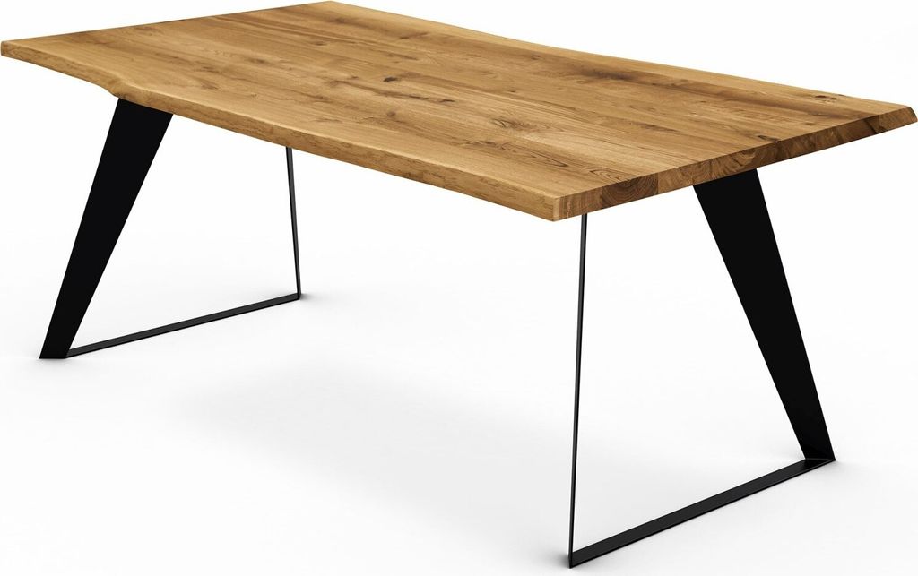 Esstisch Taranaki 05 Wildeiche massiv geölt - Abmessungen: 160 x 90 cm (B x T)
