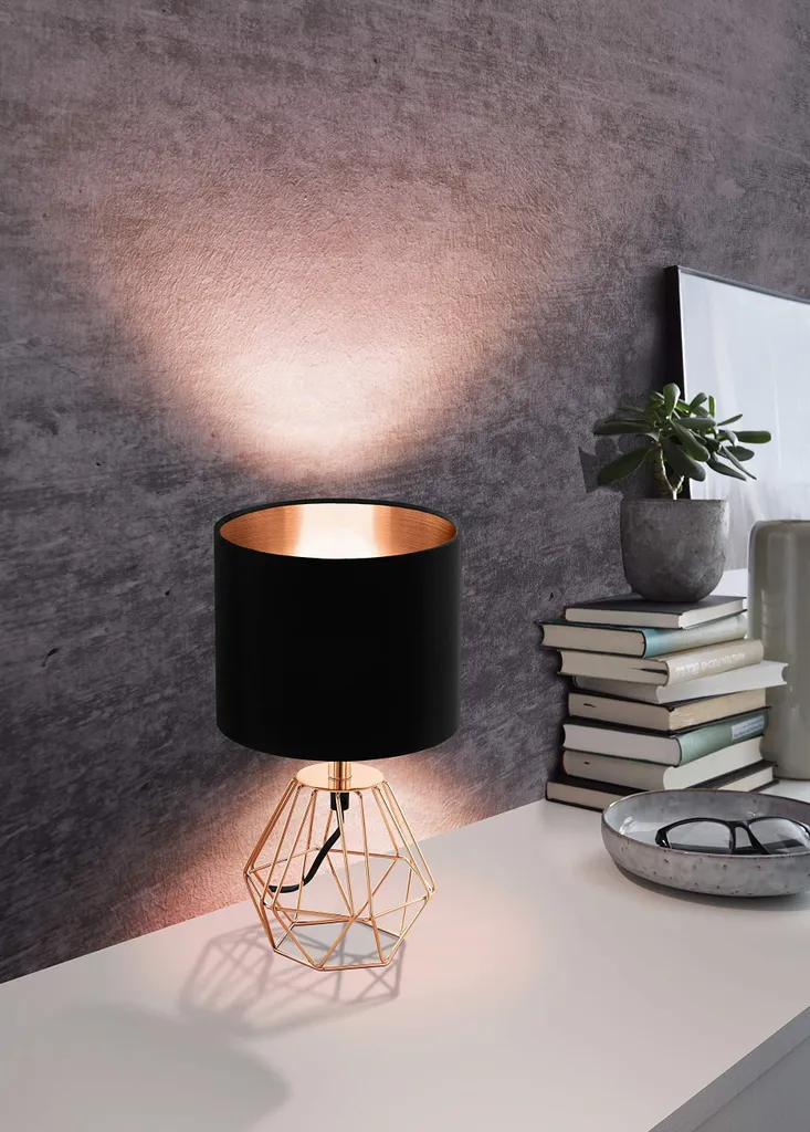 Lampada Eglo Carlton 2 Rame e Nero: Illuminazione d'Atmosfera Moderna - 7