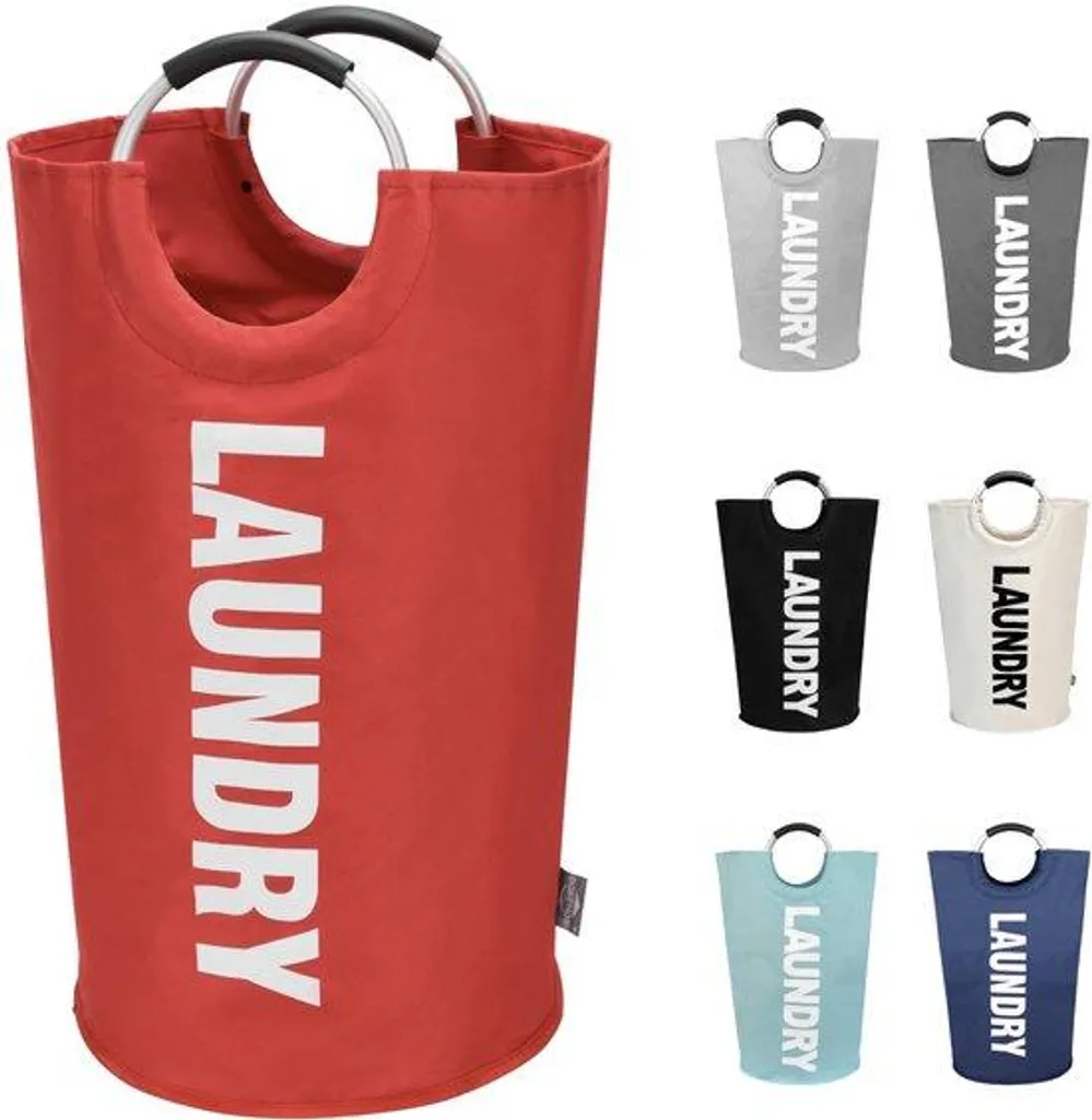 Panier à linge pliable 90L rouge - Grand sac de rangement pour vêtements