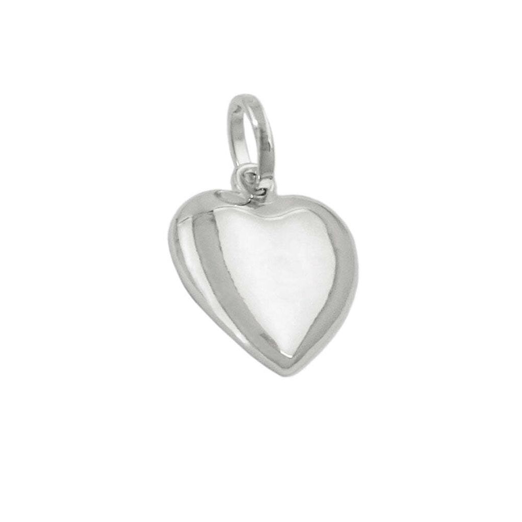 Anhänger 10mm Herz rhodiniert Silber 925 silber 10mm Produktbild 