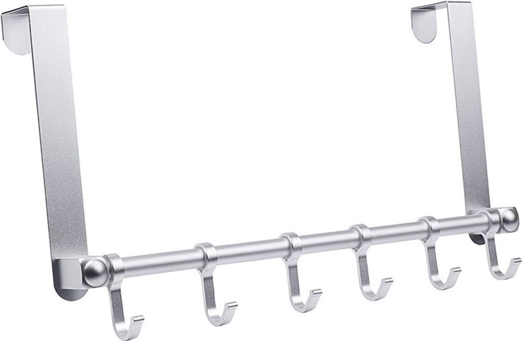 INF Kleiderhaken aus Aluminium, über der Tür Silber Produktbild 