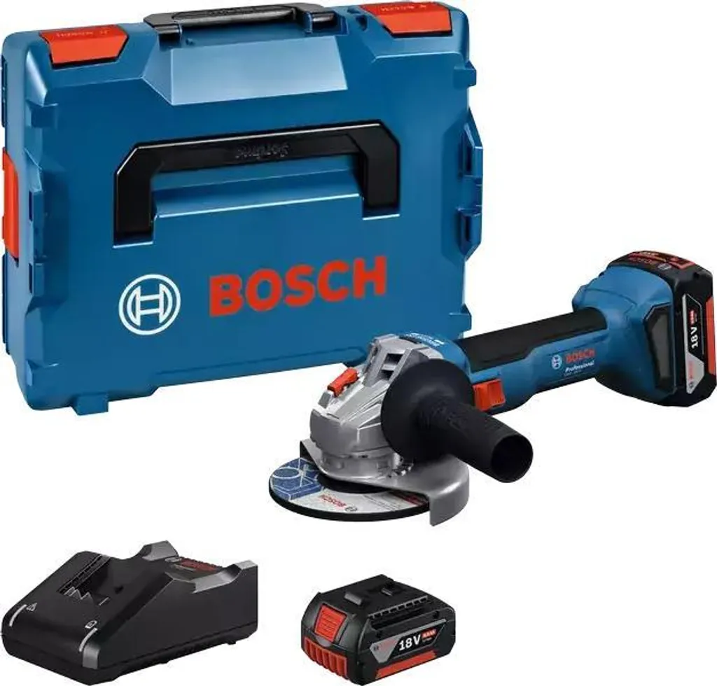 Meuleuse Bosch 18V-8 pour métal et pierre - Pack 2 batteries 4.0Ah