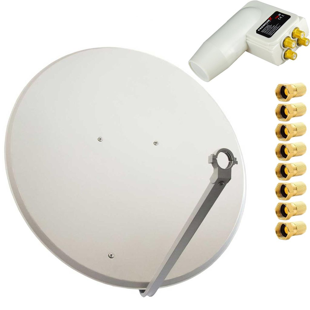 PremiumX SAT Anlage 100cm Satellitenschüssel Aluminium Quad Produktbild 
