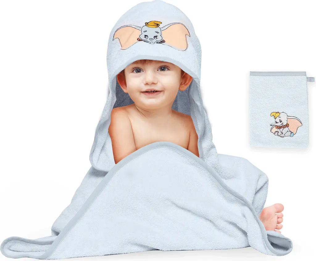 Set di asciugamani con cappuccio Disney per bambini, 2 pezzi, 100% cotone