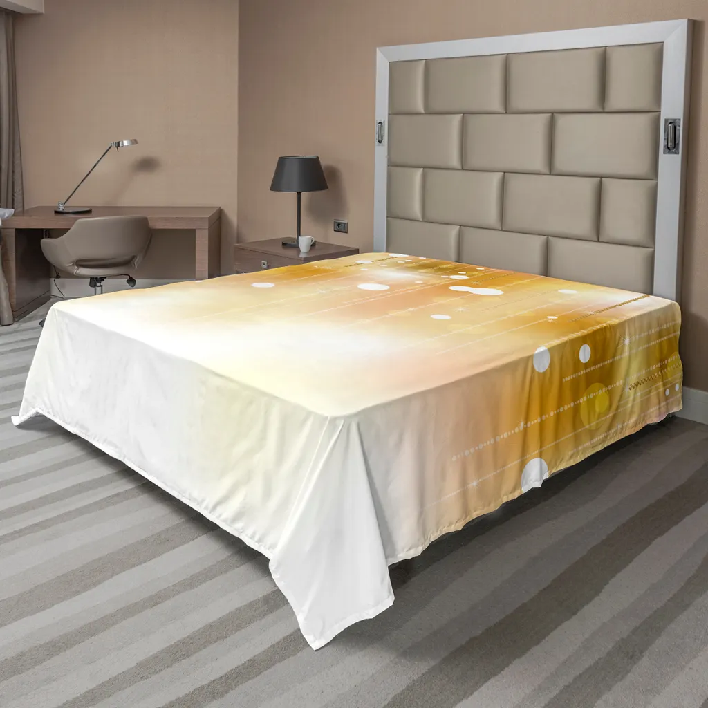 ABAKUHAUS Drap Plat de Noël Marron et Blanc en Microfibre 260 x 228 cm