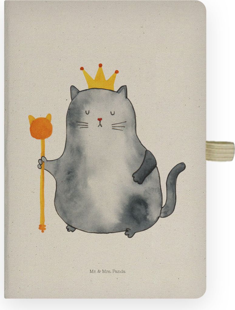 Mr. & Mrs. Panda Kladde Katze König - Transparent - Geschenk, Cat, Notizheft, Cats, Skizzenbuch, Journal, Wohnung, Königlich, notizbuch, Katzen, ...