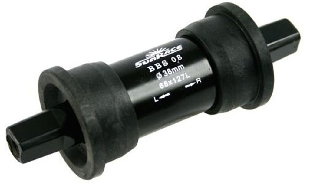 SunRace Pédalier BBS08 JIS 127 / 38 mm avec roulement à Image du produit 