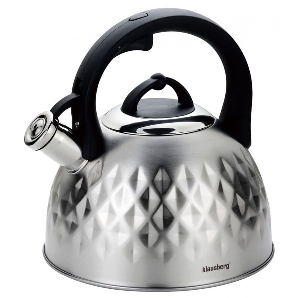 Klausberg bouilloire en acier avec sifflet 3,0l Diamond Image du produit 