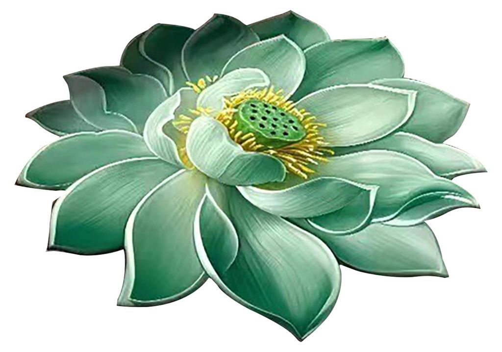 3D-Lotus-Fußmatte, realistische Blumenform, rutschfester Teppich für Wohnzimmer, Küche, Schlafzimmer, Badezimmer und Spielzimmer