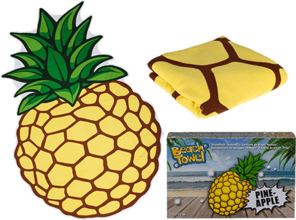 Strandtuch Ananas ca. 120 x 70 cm 100% Polyester