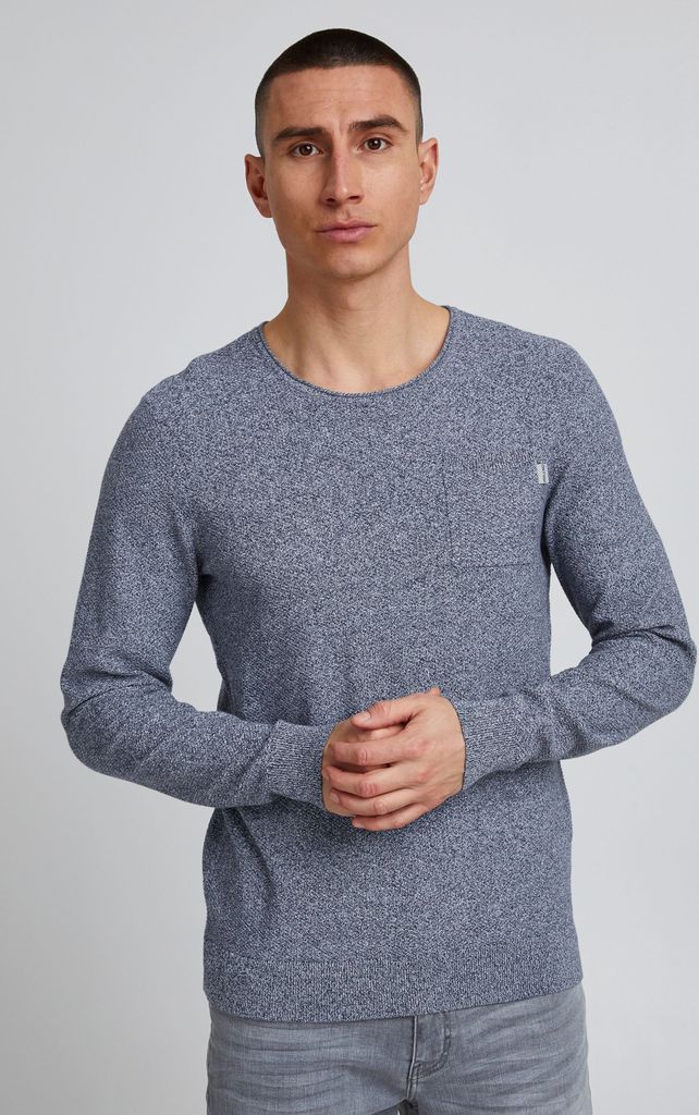BLEND BHPullover Herren Strickpullover Feinstrick Pullover mit Rundhalsausschnitt aus 100% Baumwolle