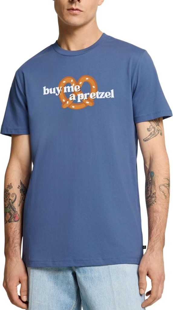 Spreadshirt Brezn Pretzel Bayern Volksfest Männer Premium T-Shirt, S, Taubenblau