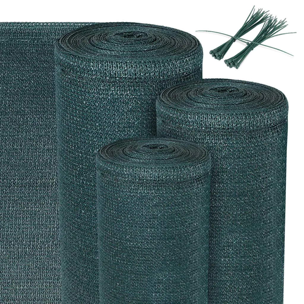 Filet d'ombrage robuste 10x1m anti-UV pour stopper le vis-à-vis vert