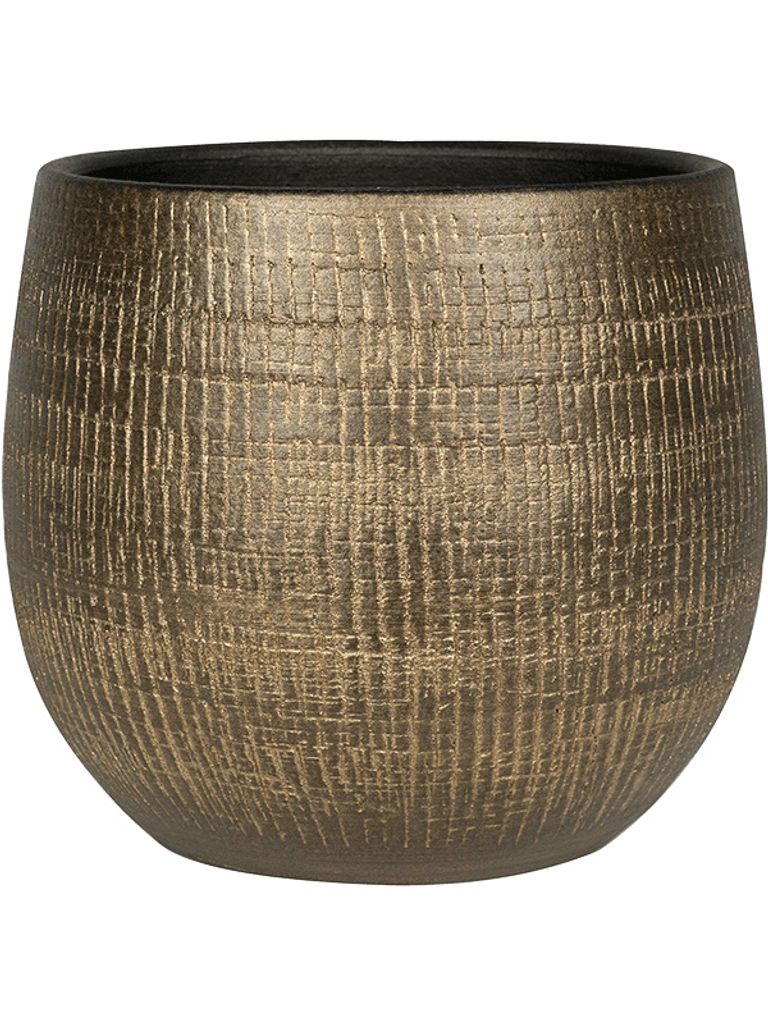 Ter Steege plantenpot – modern design – goudkleurig – 20 x Productafbeelding 