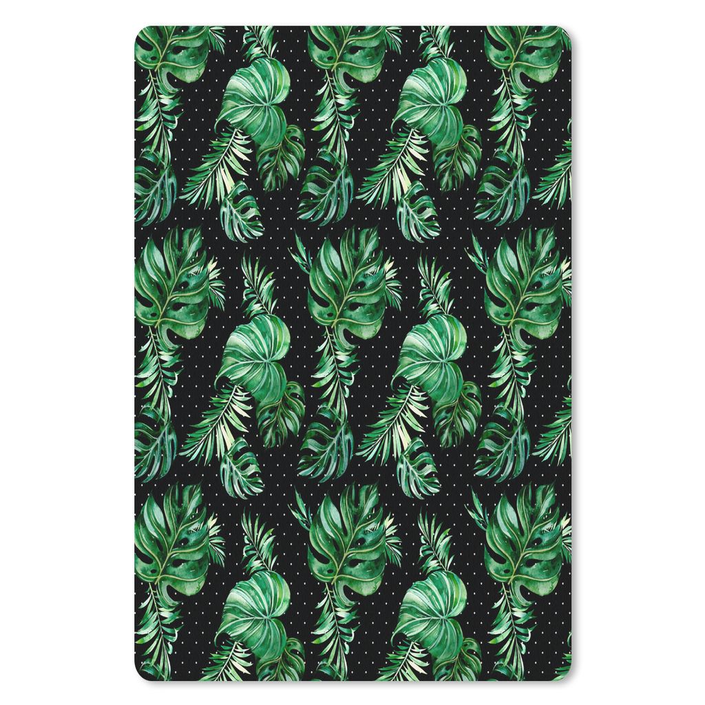 MuchoWow Mauspad Mousepad Blumen - Blätter - Monstera 18x27 cm - Mousepads - Maus Mat - Pad - Mausunterlage