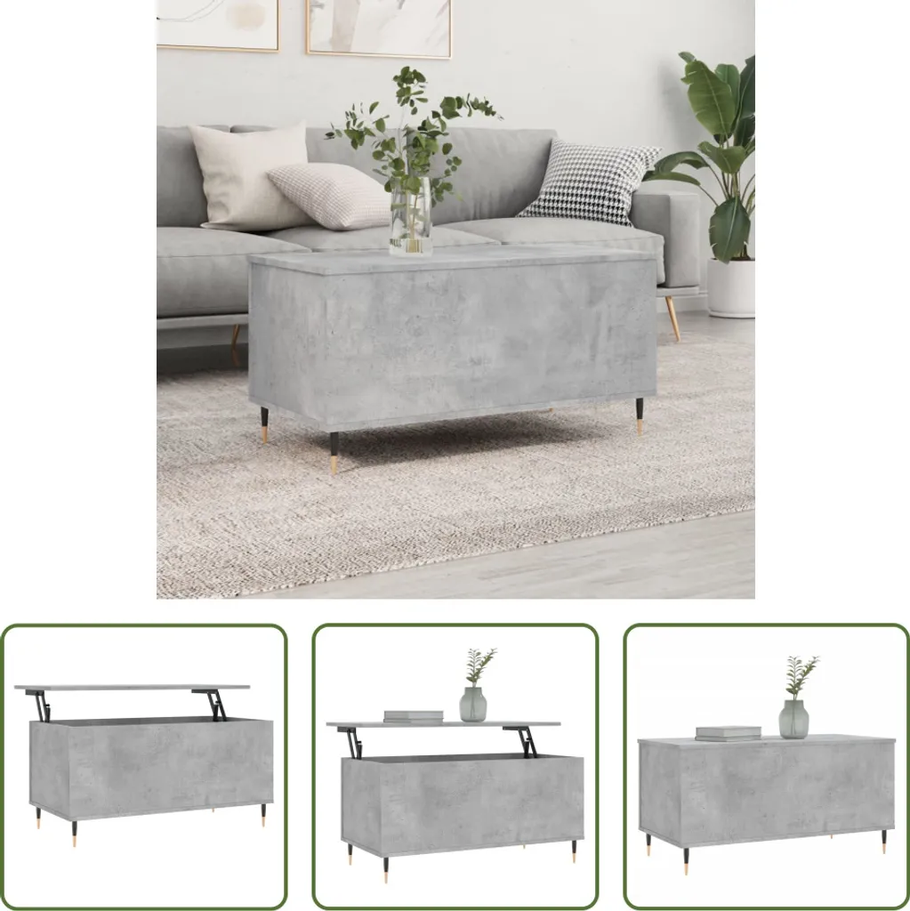 Coffee Table Grigio Cemento 90x45 | Must-have Arredo Industrial