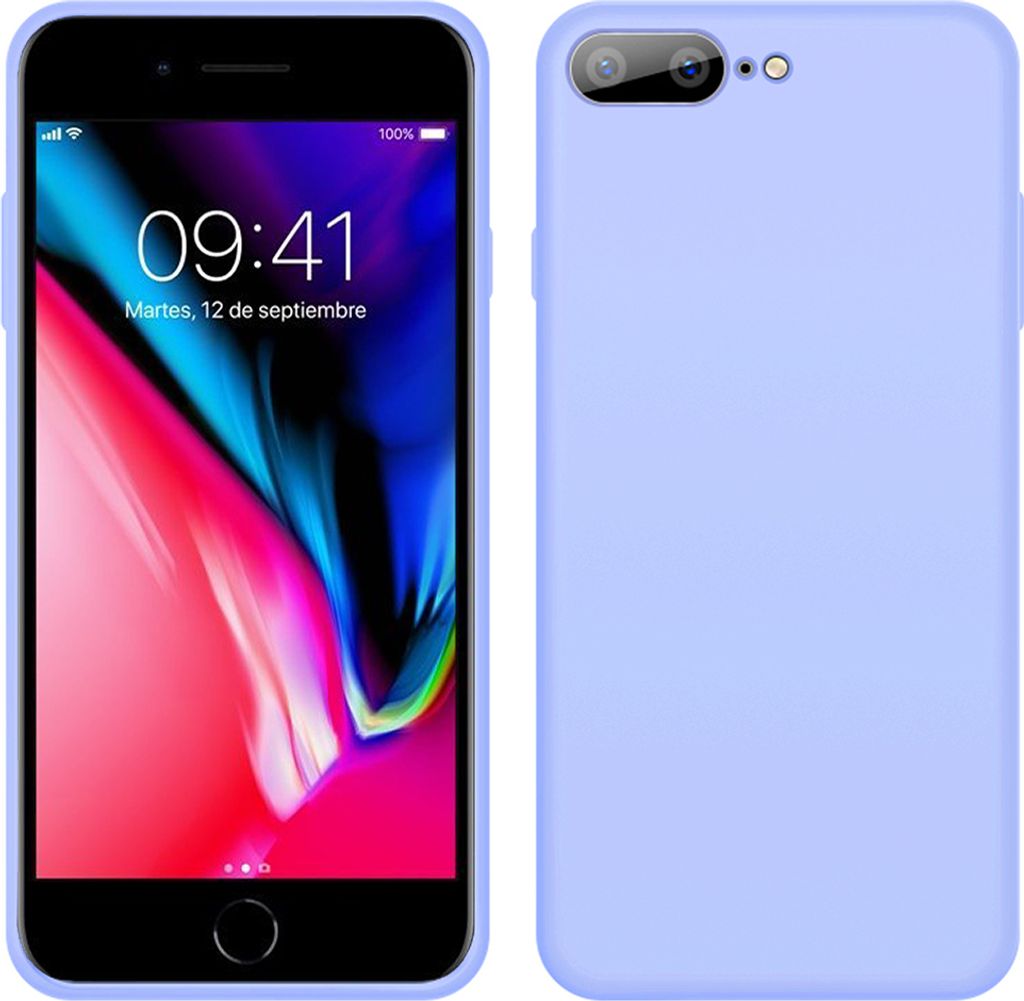 iPhone 8 Plus Hülle, LaimTop Slim Flüssig Silikon Soft Gel Gummi Stoßfest Kratzfest Schutzhülle für iPhone 7 Plus / 8 Plus Lila