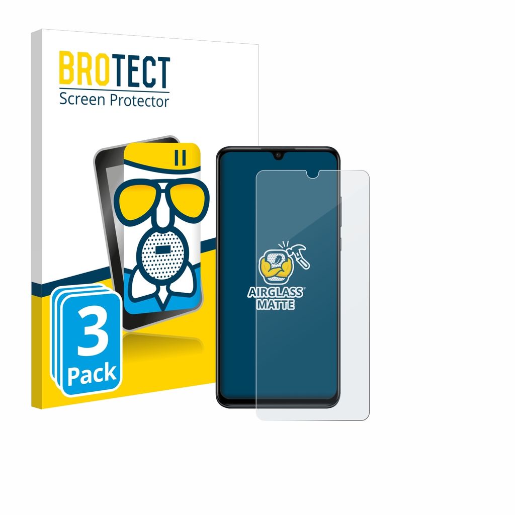3x BROTECT Entspiegelungs Schutzglas für Huawei P30 lite New Edition Schutzfolie Panzer Folie Glas Display Schutz matt