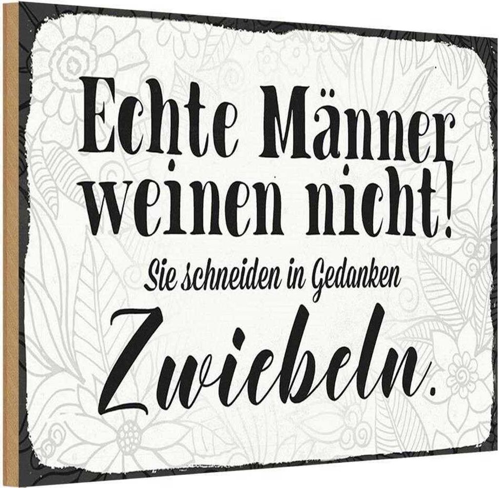 vianmo Holzschild 12x18 cm echte Männer weinen nicht sie Frauen