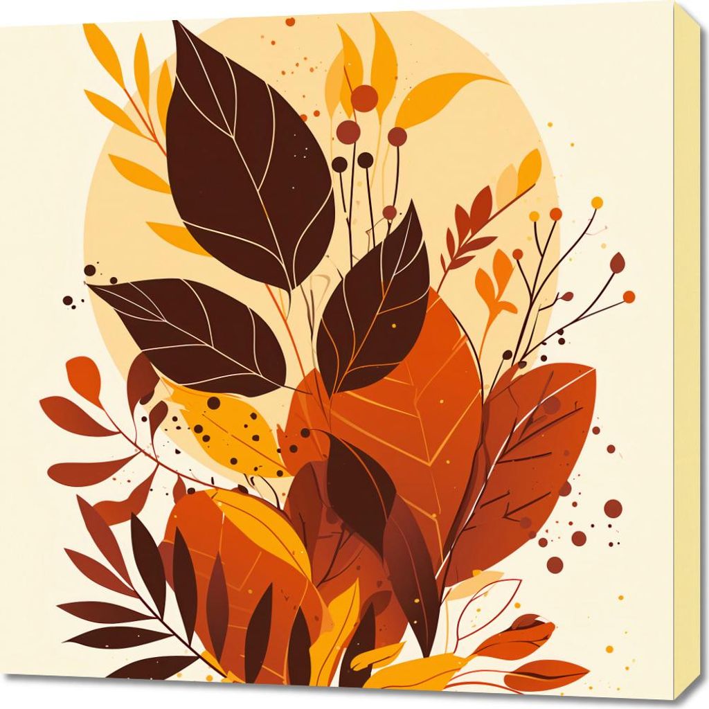 Bild 70x70cm Bunte Gesichter des Herbstes