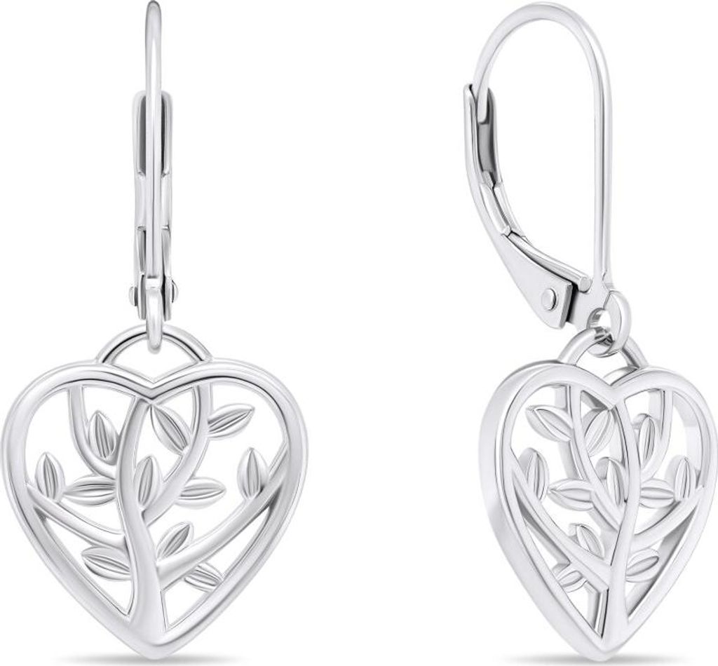 Charming silver dangle earrings EA702W