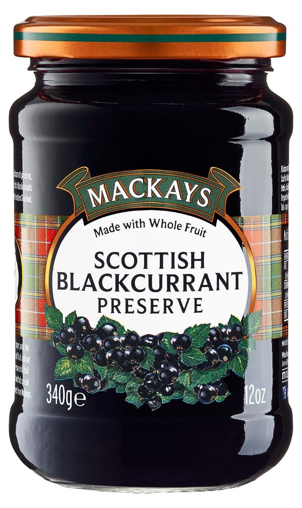 MACKAYS Blackcurrant Preserve – Schwarze Johannisbeer-Konfitüre, 340g