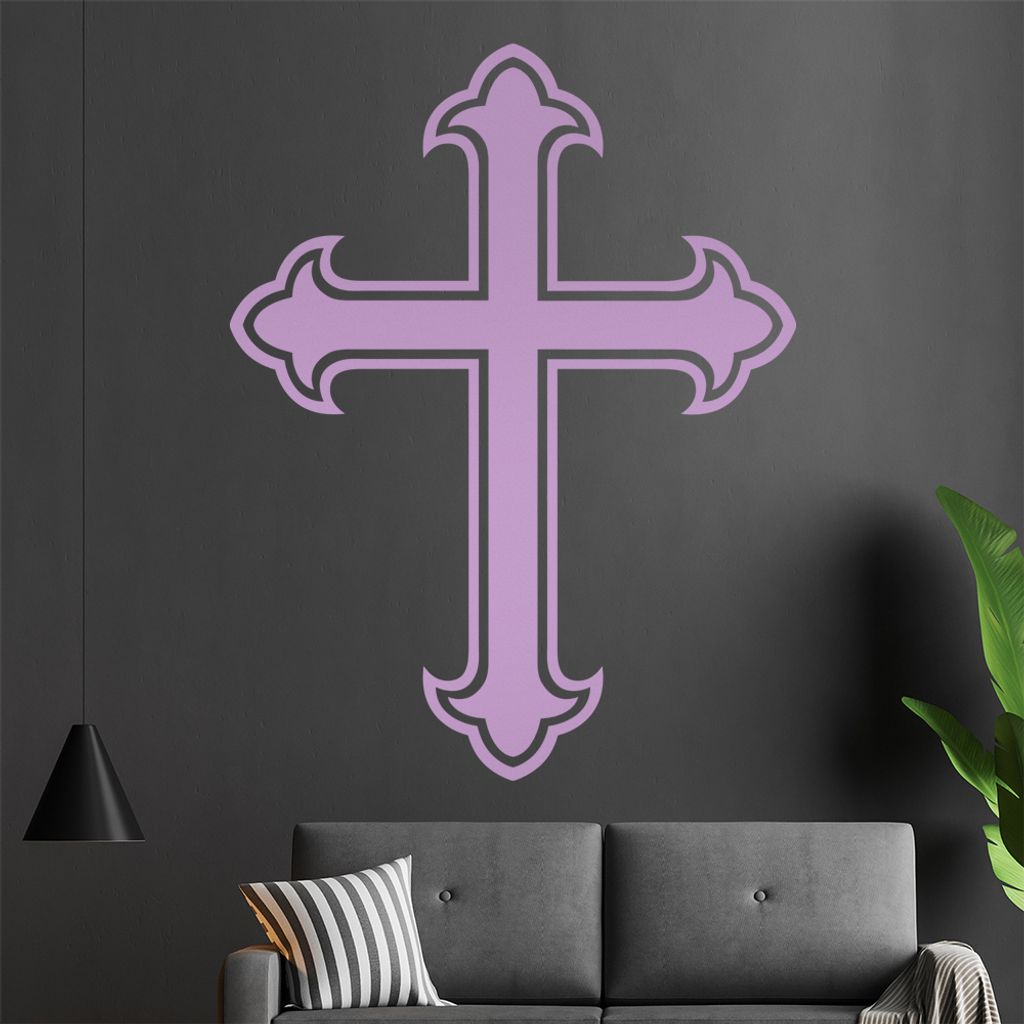 KIWISTAR Kreuz - Jesus Kreuzigung Christentum Wandtattoo in 6 Größen - Wandaufkleber Wall Sticker - Dekoration, Küche, Wohnzimmer, Schlafzimmer,...