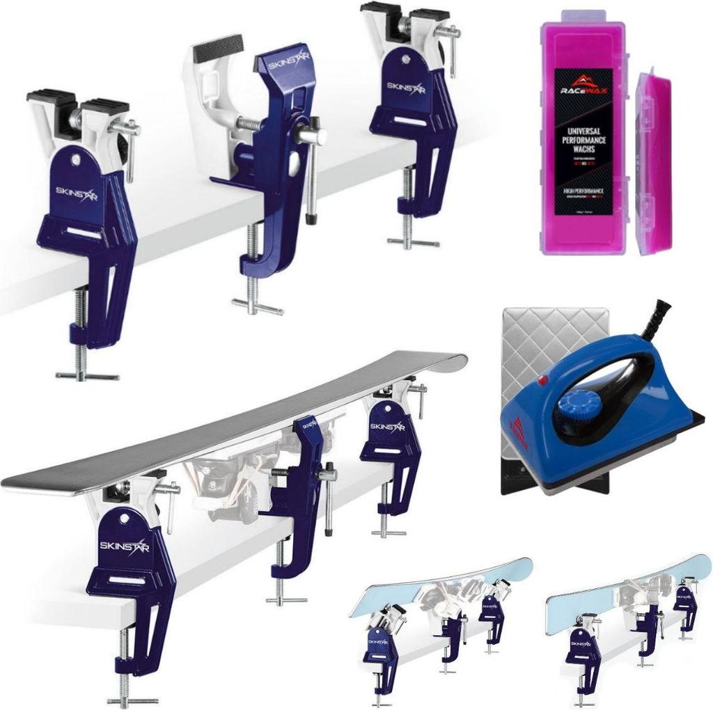 RaceWax Skiwax Set 3-teilig Racing Ski Vice Worldcup Skispanner Bügeleisen Wachs Set