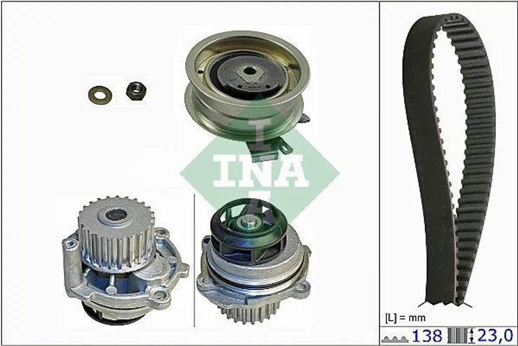 Kit courroie de distribution INA 530 0171 31 avec pompe à eau pour A3 A4